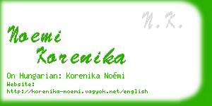 noemi korenika business card